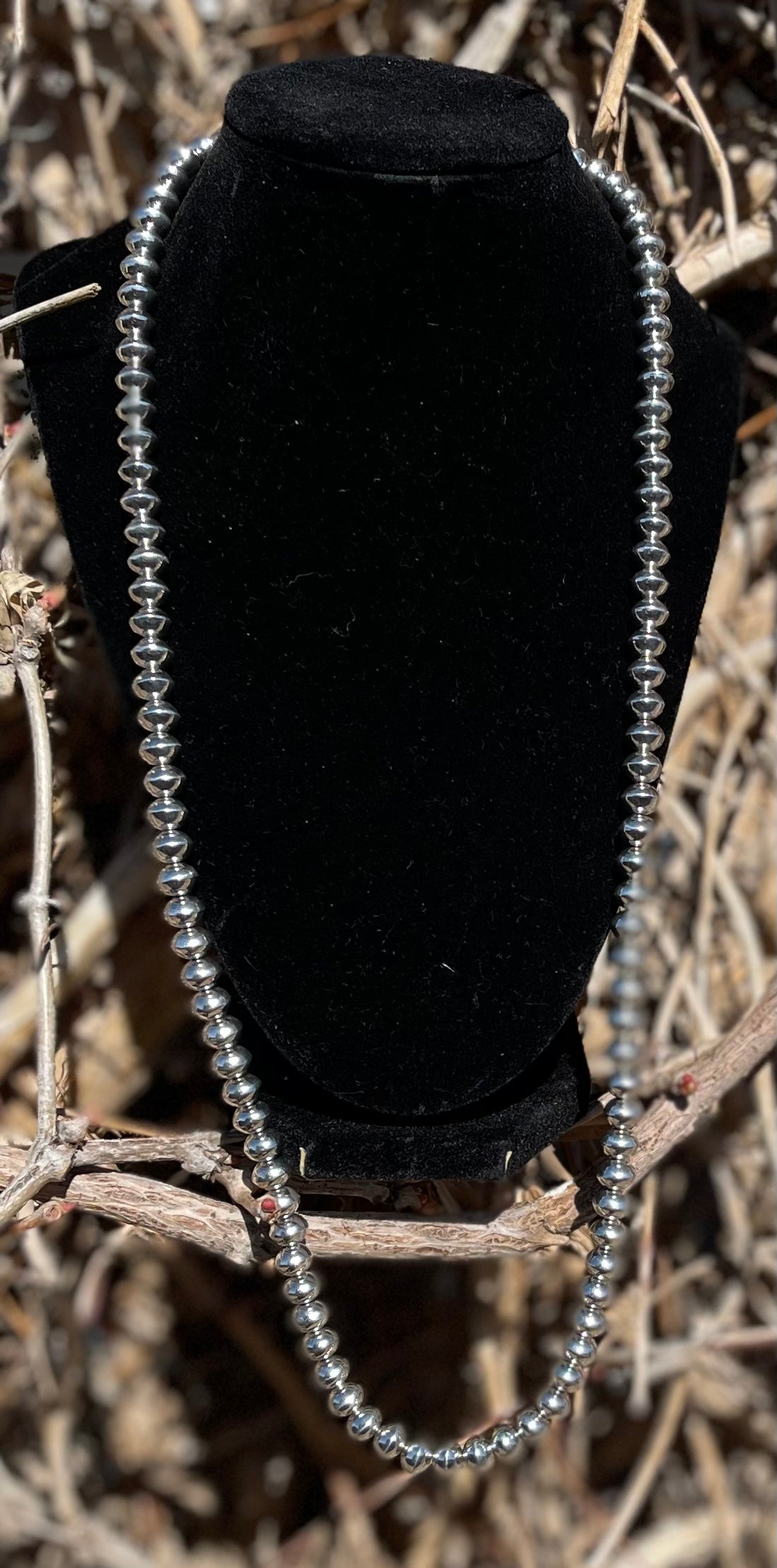 Sandra Whittington Handmade Native American pearl necklace 30inch