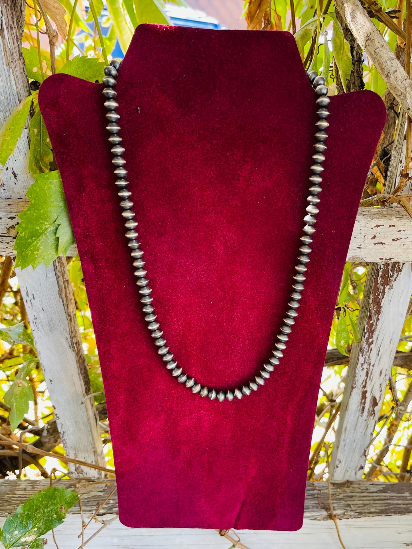 Navajo Pearl Necklace 22” inch necklace 6mm