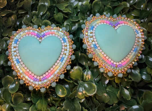 Teal hearts